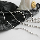 925 Sterling Silver Round Bead Bracelet Lucky Bead Texture Bracelets For Women
