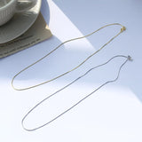 925 Silver Octagonal Snake Chain Choker Necklace for Women