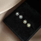 925 Silver Opal Small Earrings Studs for Women Aesthetics Jewelry