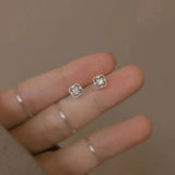 925 Silver Opal Small Earrings Studs for Women Aesthetics Jewelry