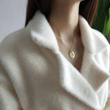 925 Silver Oval Rose Flower Necklace Romantic Jewelry Gift