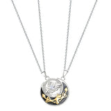 925 Silver Princess Knight Couple Pendant Necklace
