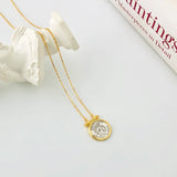 925 Silver Roman Empire Warrior Knight Necklace Round Coin Design for Women