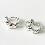 925 Silver Rope Twist Hoop Earrings for Women Glossy Openwork Jewelry