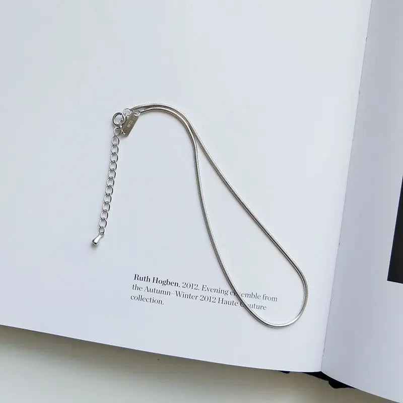 925 Silver Rough Snake Chain Anklets Minimalist Beach Foot Jewelry