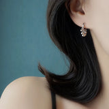 925 Sterling Silver Round Ball Tassel Hoop Earrings