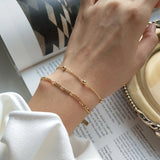 925 Sterling Silver Flat Chain Bracelet for Women
