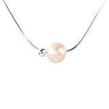 925 Silver Freshwater Pearl Pendant Necklace for Women Chain Jewelry