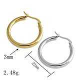 925 Silver Round Hoop Earrings Geometric Women Minimalist Jewelry