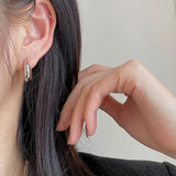 925 Silver Hoop Earrings for Women Statement Jewelry