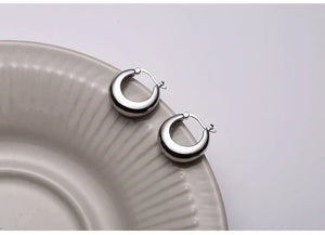 925 Silver Hoop Earrings for Women Statement Jewelry
