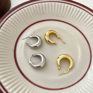 925 Silver Hoop Earrings for Women Statement Jewelry
