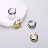 925 Silver Hoop Earrings for Women Statement Jewelry