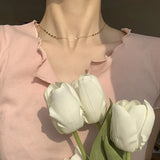 925 Silver Heart Choker Necklace Minimalist Jewelry for Women