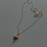 Sterling Silver Shell Conch Pendant Necklace Nordic Style