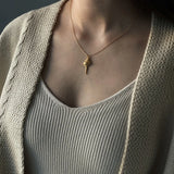 Sterling Silver Shell Conch Pendant Necklace Nordic Style