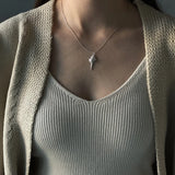 Sterling Silver Shell Conch Pendant Necklace Nordic Style