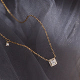 925 Silver Shine Zircon Necklace Pendant for Women