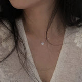 925 Silver Shine Zircon Necklace Pendant for Women