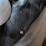 925 Silver Shine Zircon Necklace Pendant for Women