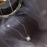 925 Silver Shine Zircon Necklace Pendant for Women