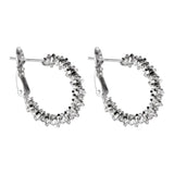 925 Silver Cauliflower Hoop Earrings for Women Minimalist Silver Earring Gift