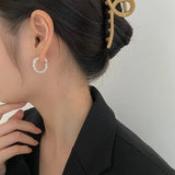925 Silver Cauliflower Hoop Earrings for Women Minimalist Silver Earring Gift