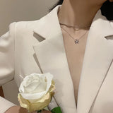 925 Sterling Silver Shine Sand Chain Choker Necklace for Women