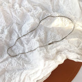 925 Sterling Silver Shine Sand Chain Choker Necklace for Women