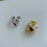 925 Silver Single Irregular Clip Earrings Exaggeration Jewelry