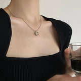 925 Silver Smoky Quartz Pendant Necklace Women Bead Chain Jewelry