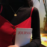 925 Silver Square Rose Flower Pendant Necklace for Women