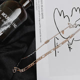 925 Silver Square Letter Bracelet Wide Chain Minimalist Office Jewelry