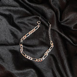 925 Silver Square Letter Bracelet Wide Chain Minimalist Office Jewelry