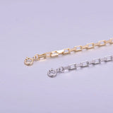 925 Silver Thick Square Chain Bracelets Women Fashion Jewelry
