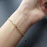 925 Silver Thick Square Chain Bracelets Women Fashion Jewelry