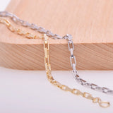 925 Silver Thick Square Chain Bracelets Women Fashion Jewelry