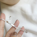 925 Silver Box Chain Bracelet Minimalist Jewelry Gift