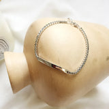 925 Silver Box Chain Bracelet Minimalist Jewelry Gift