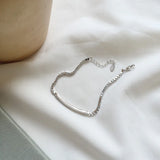 925 Silver Box Chain Bracelet Minimalist Jewelry Gift
