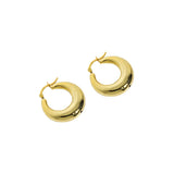 925 Silver Thick Hoop Earrings Minimalist Korea Jewelry