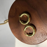 925 Silver Thick Hollow Tube Hoop Earrings Glossy Minimalist Style