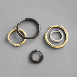 925 Silver Thick Tube Hoop Earrings High Circle Anti-allergy Party Jewelry