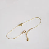 925 Silver Three Heart Bracelets Glossy Bright 14K Birthday Jewelry