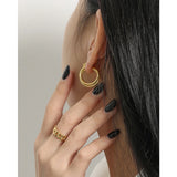 925 Silver 3 Layer Hoop Earrings for Women Statement Jewelry