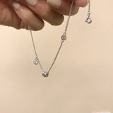 925 Silver Zircon Anklets Lucky Bead Foot Jewelry