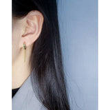 925 Silver Knot Chain Hoop Earrings Tassel Aesthetics Jewelry