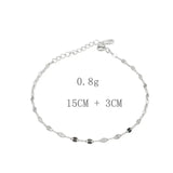 925 Silver Twinkling Ripple Chain Bracelet Minimalist Jewelry