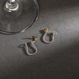 925 Silver Twist Arrow Stud Exaggeration Earrings