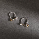 925 Silver Twist Arrow Stud Exaggeration Earrings
